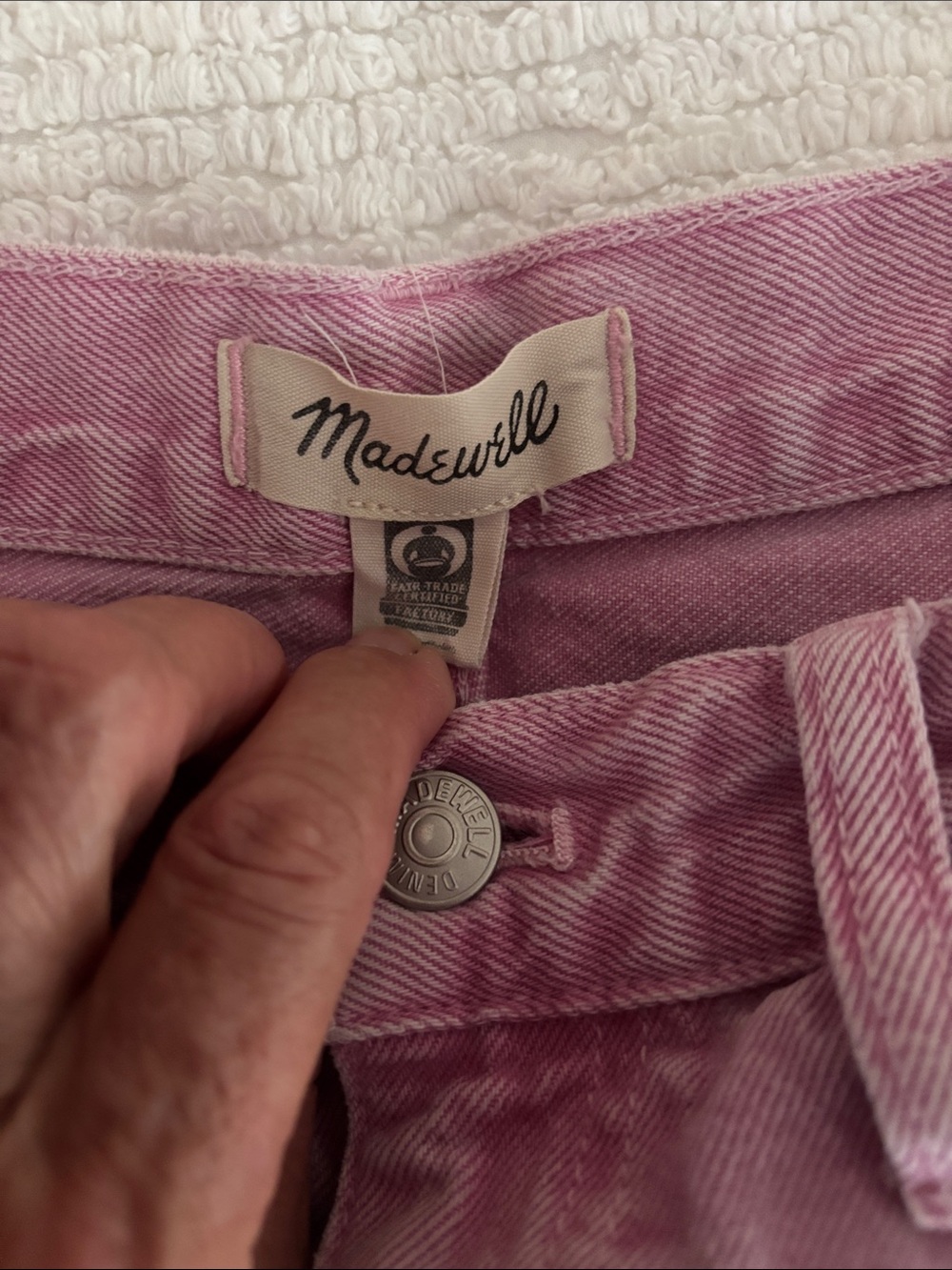 Madewell Dusty Pink Highrise Classic 5 pocket Jeans. Sz 30P - Picture 2 of 9